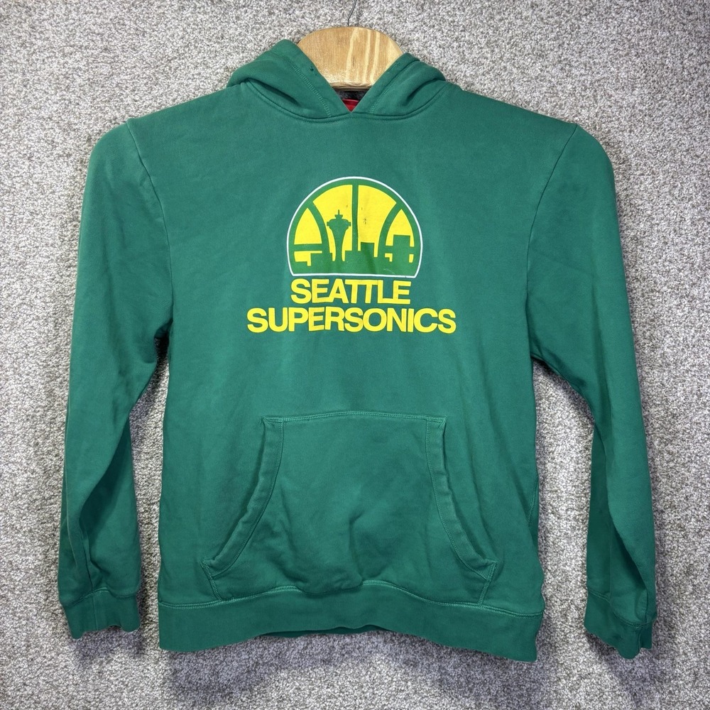 Seattle Supersonics Sweatshirt Mens XL Green NBA Basketball Mitchell & Ness